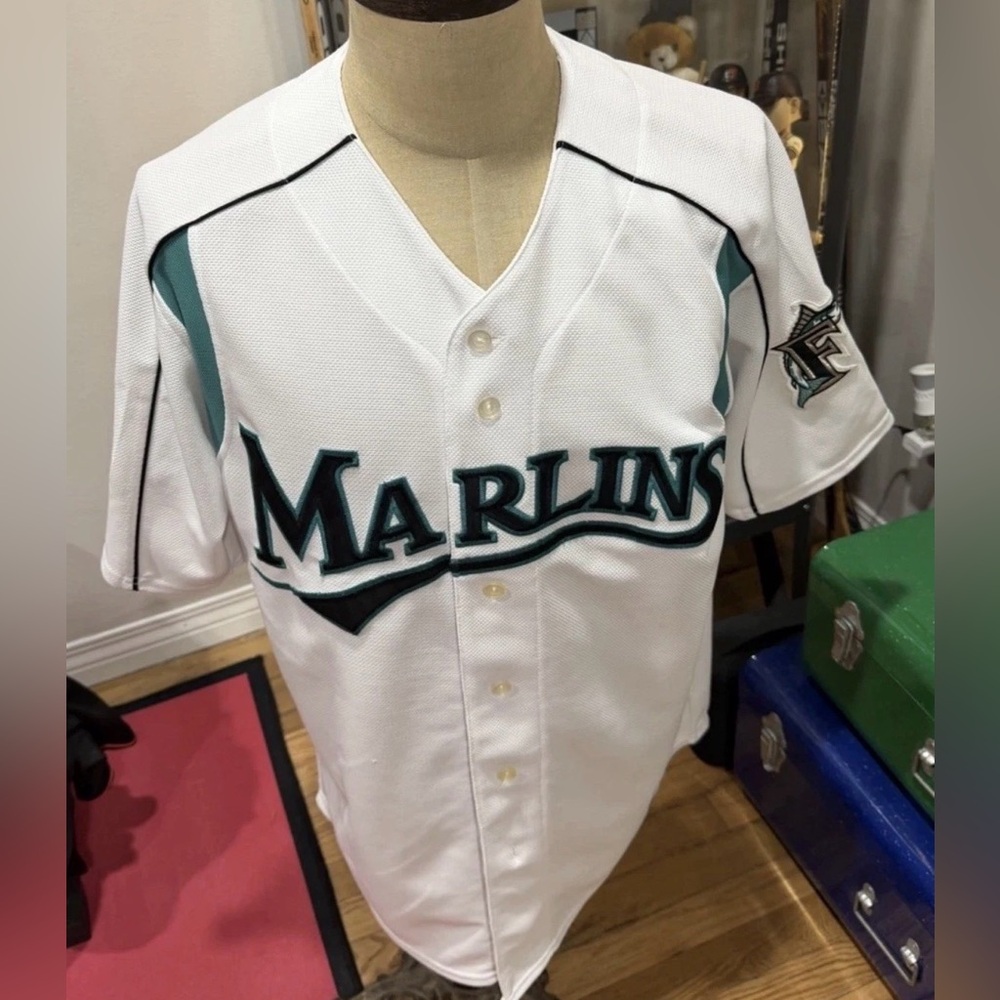 Majestic Authentic Miguel Cabrera Florida Marlins 2003 World Series Jersey Men L